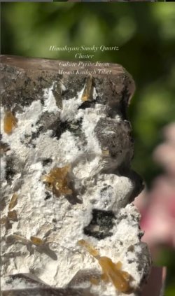 画像5: ヒマラヤンスモーキークォーツクラスター カルサイト パイライト共生 カイラス山 チベット産 ( Himalayan Smoky Quartz Cluster, Calsite Pyrite, Mount Kailash, Western Tibetan Plateau, Tibet )