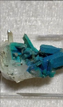 画像4: 水晶 クリソコラ アズライト　アオスタ渓谷 イタリア産