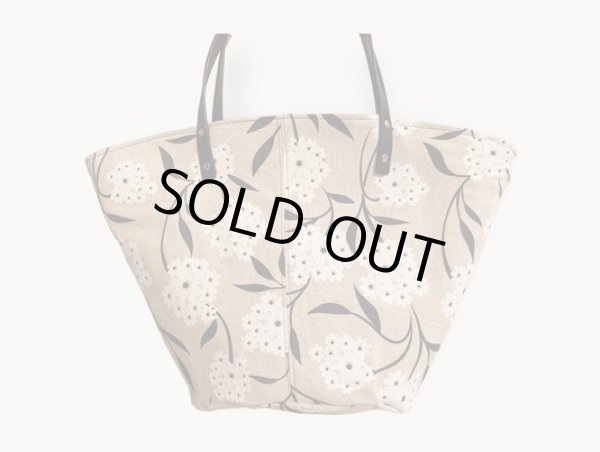 画像2: バケツトート トートバッグ(革持ち手)【ハンドメイド】 (2)