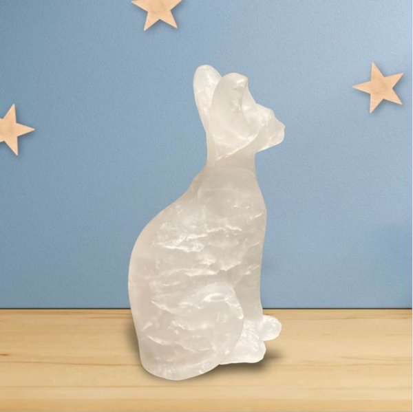 画像4: 天然石 おすまし猫ちゃん 置物(自立型) ローズクォーツ (4)