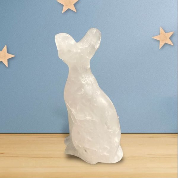 画像5: 天然石 おすまし猫ちゃん 置物(自立型) ローズクォーツ (5)