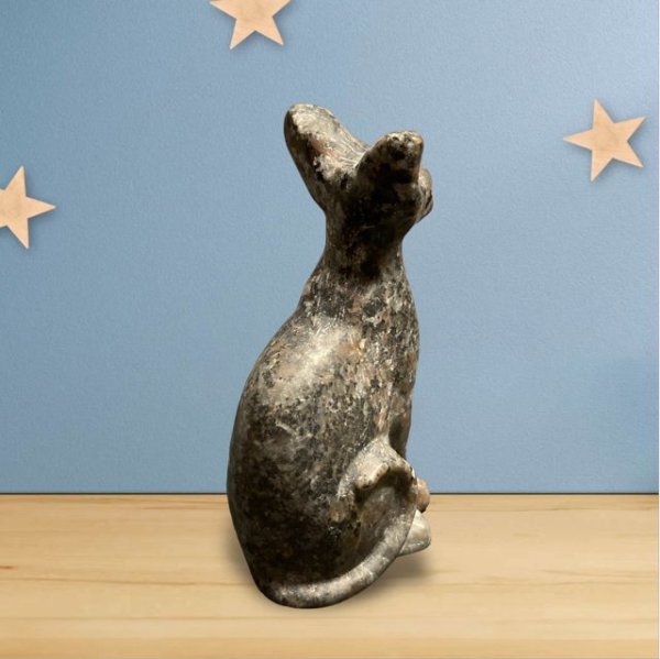 画像5: 天然石 おすまし猫ちゃん 置物(自立型) ソーダライトNo.1 (5)