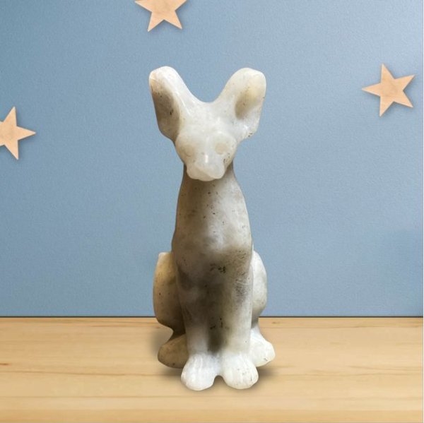 画像2: 天然石 おすまし猫ちゃん 置物(自立型) 石英石(水晶) No.2 (2)