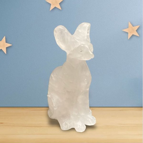 画像3: 天然石 おすまし猫ちゃん 置物(自立型) ローズクォーツ (3)