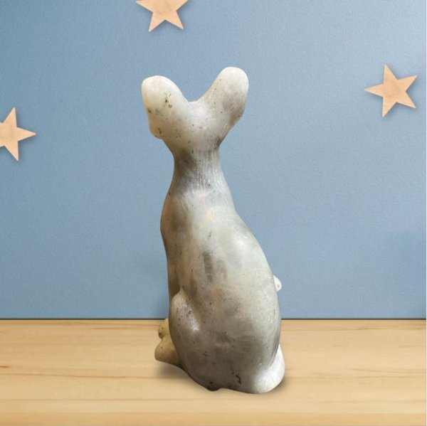 画像5: 天然石 おすまし猫ちゃん 置物(自立型) 石英石(水晶) No.2 (5)