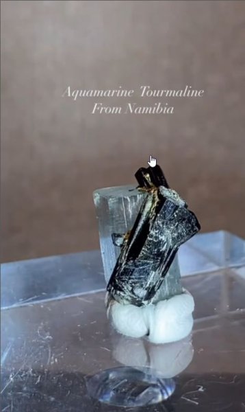 画像2: アクアマリン、トルマリン共生 ナミビア産(Aquamarine Tourmaline From Namibia) (2)