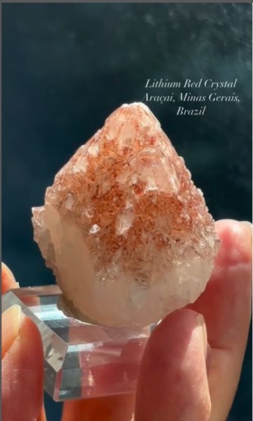 画像1: リチウムピンククリスタル　ブラジル産（Lithium pink Crystal Ara?ai, Minas Gerais, Brazil） (1)