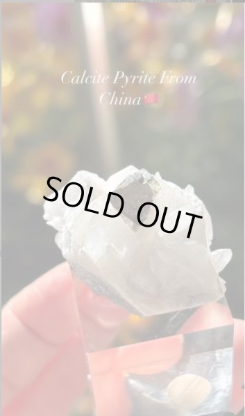 画像1: カルサイト パイライト　福建省 中国産 (1)