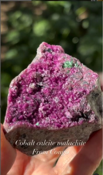 画像2: コバルトカルサイト マラカイト共生　コンゴ産 (2)