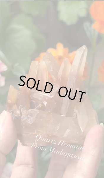 画像3: ヘマタイトクォーツクラスター　マダガスカル産 (3)