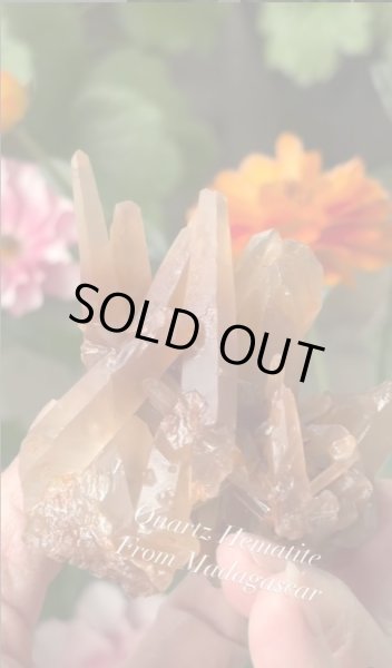 画像4: ヘマタイトクォーツクラスター　マダガスカル産 (4)