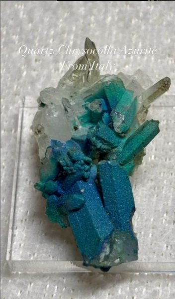 画像5: 水晶 クリソコラ アズライト　アオスタ渓谷 イタリア産 (5)