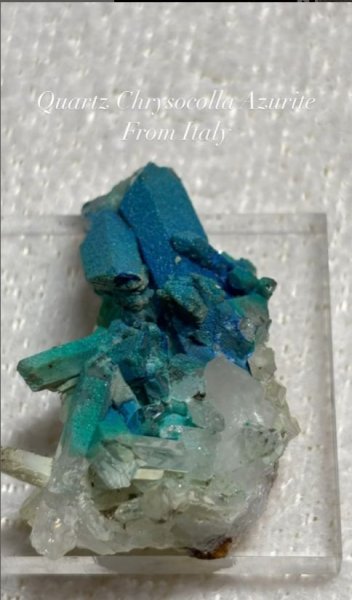 画像3: 水晶 クリソコラ アズライト　アオスタ渓谷 イタリア産 (3)