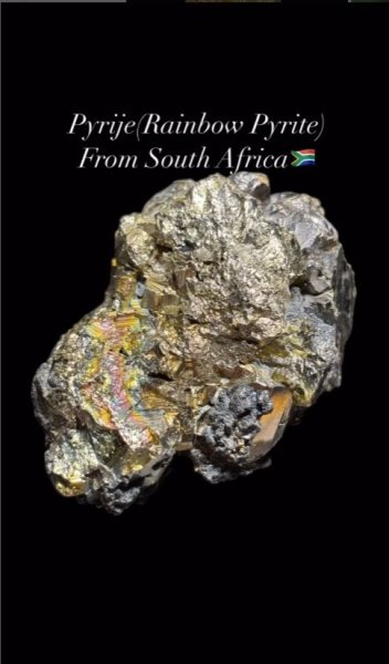 画像3: パイライト(レインボーパイライト) シュンガイト共生　南アフリカ産 (3)
