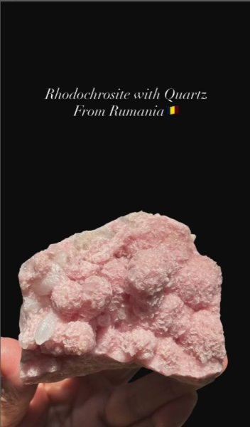 画像1: ロードクロサイト 水晶共生　ルーマニア産 (1)