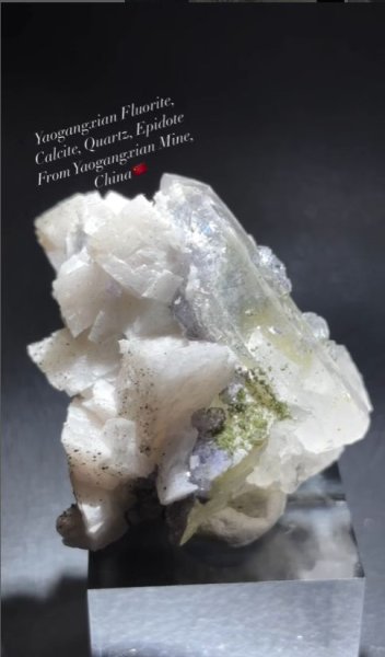 画像4: フローライト、カルサイト、水晶、エピドート共生　ヤオガンシャン 湖南省 中国産 (4)